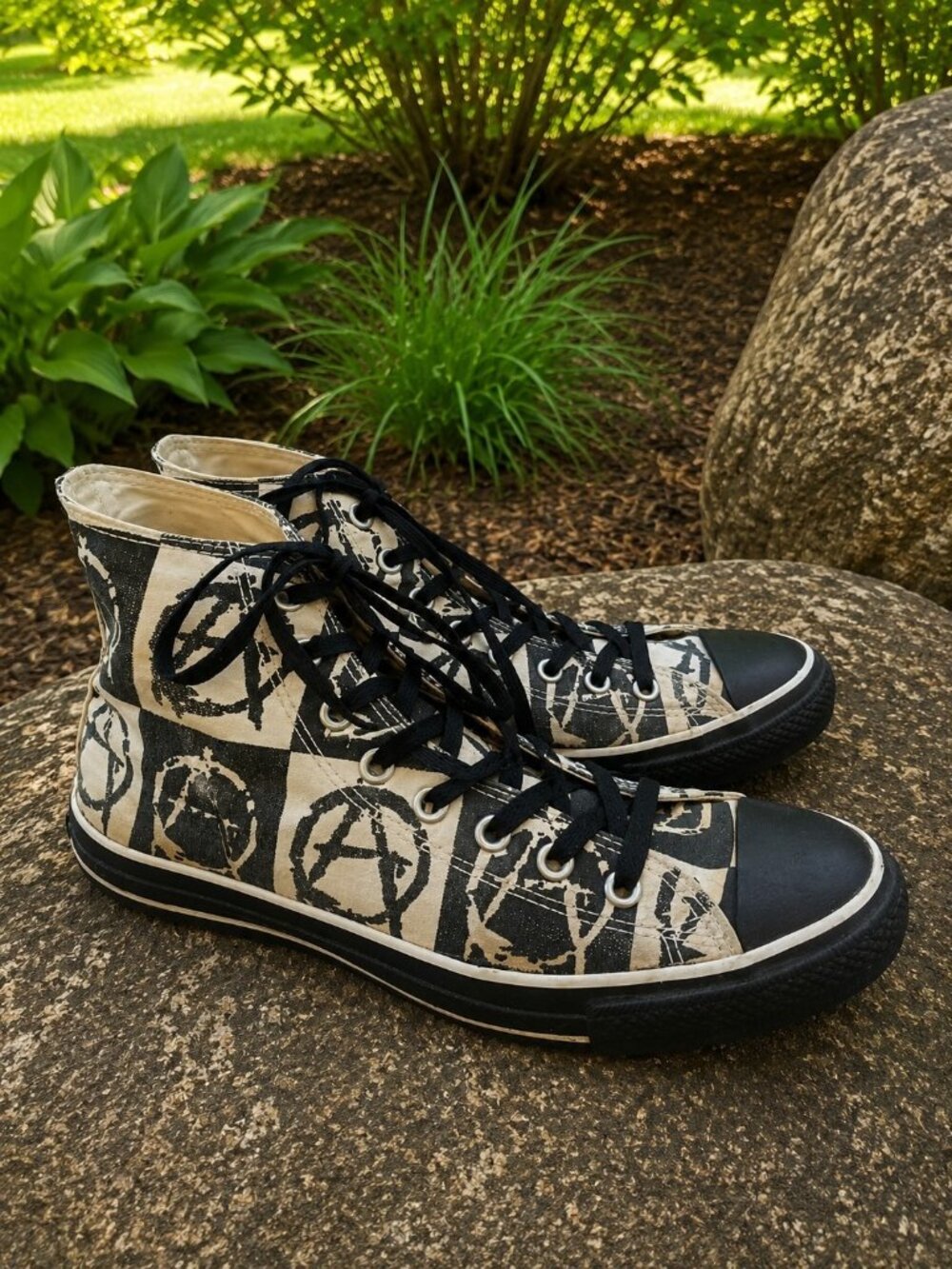 Rare Converse Chuck Taylor All Star High Tops Anarchy Men's 9 Women's 11 - Picture 3 of 9